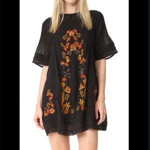 Free People Perfectly Victorian Embroidered Shift Dress